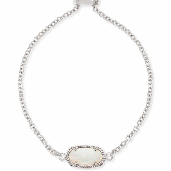 Kendra Scott Jewelry - SOLD Kendra Scott Elaina Silver Adjustable Chain Bracelet Opal